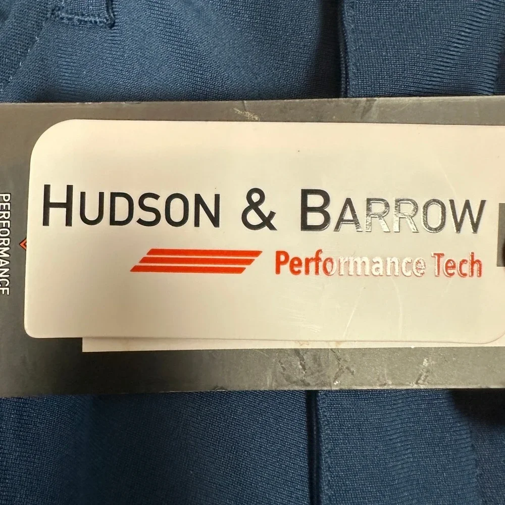NEW Hudson Barrow Pants Mens 32X30 Midnight Blue Performance Tech Chino 5-Pocket